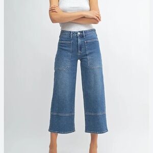 JBD wide leg cropped jean